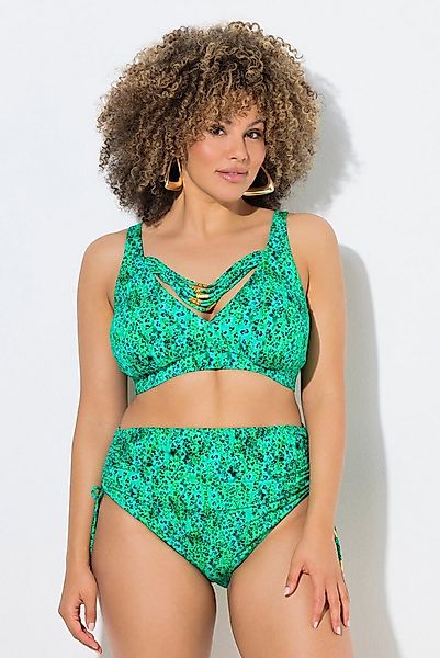 Ulla Popken Soft-BH Bikini Animalmuster Zierbänder Softcups günstig online kaufen