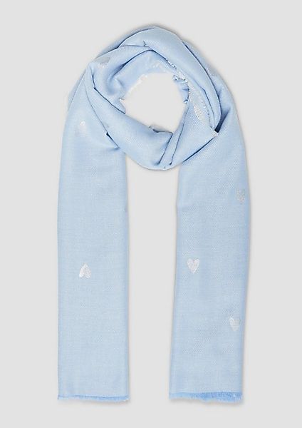 s.Oliver Schal Tuch, Gemustertes Tuch aus Viskosemix günstig online kaufen