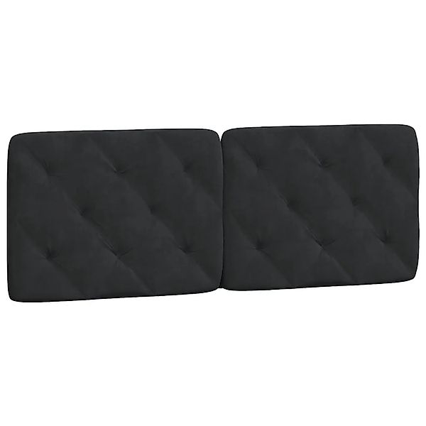 vidaXL Kopfteil-Kissen Schwarz 120 cm Samt 374722 günstig online kaufen