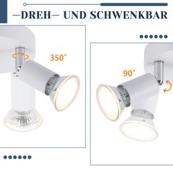 Nettlife Deckenstrahler Küchenlampe GU10 Rund Schlafzimmerlampe günstig online kaufen