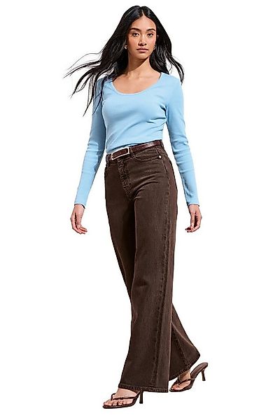 Friends Like These Langarmshirt Friends Like These Ripp-Shirt mit U-Ausschn günstig online kaufen