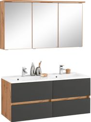 welltime Badmöbel-Set "Lucca" 2 Stk. tlg. Doppelwaschtisch, Breite 120 cm günstig online kaufen
