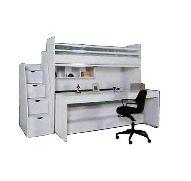 JVmoebel Etagenbett Kinder 3 Betten Hochbett Holz Jugendzimmer Möbel Doppel günstig online kaufen