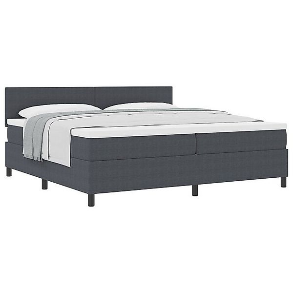 vidaXL Bett Boxspringbett mit Matratze Dunkelgrau 200x200 cm Cordstoff (1-t günstig online kaufen