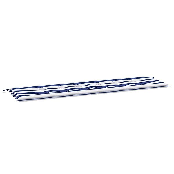 vidaXL Sitzauflage Gartenbank-Kissen Blau und weiß günstig online kaufen