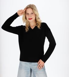 halsüberkopf Accessoires Strickpullover mit V-Ausschnitt aus günstig online kaufen