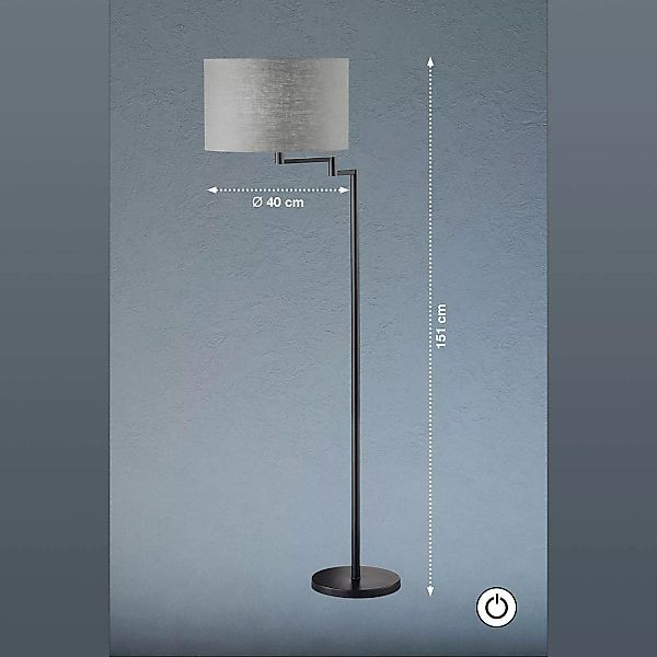 FISCHER & HONSEL Stehlampe Rota, Ein-/Ausschalter, günstig online kaufen