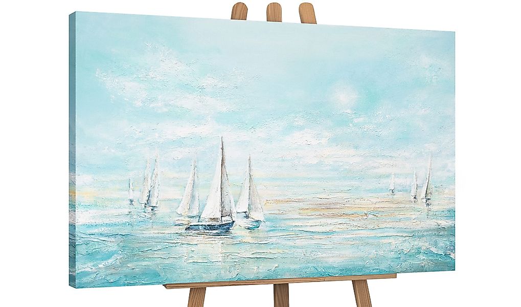 YS-Art Gemälde Meeresblau, Landschaft, Blau Hellblau günstig online kaufen