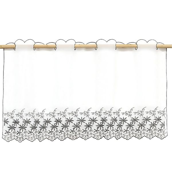 Delien Scheibengardine Jasmin, Durchzuglöcher, transparent, Kurzstore günstig online kaufen