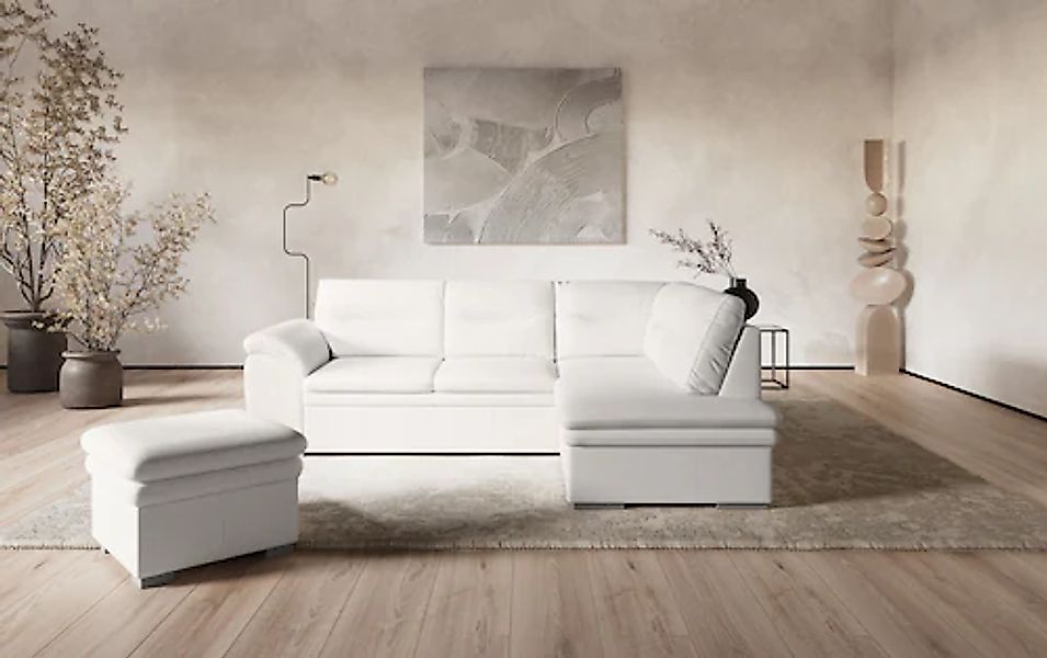 COTTA Ecksofa »Leandra L-Form«, wahlweise mit Bettfunktion & Bettkasten günstig online kaufen