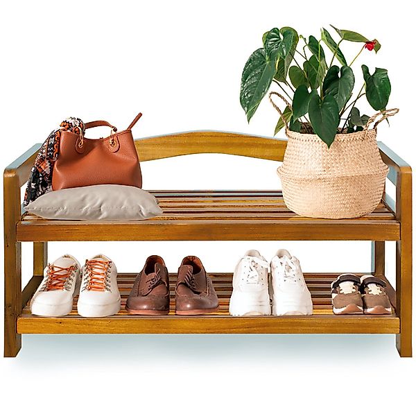 Casaria Schuhregal, mit 2 Ebenen 75x26x42cm günstig online kaufen