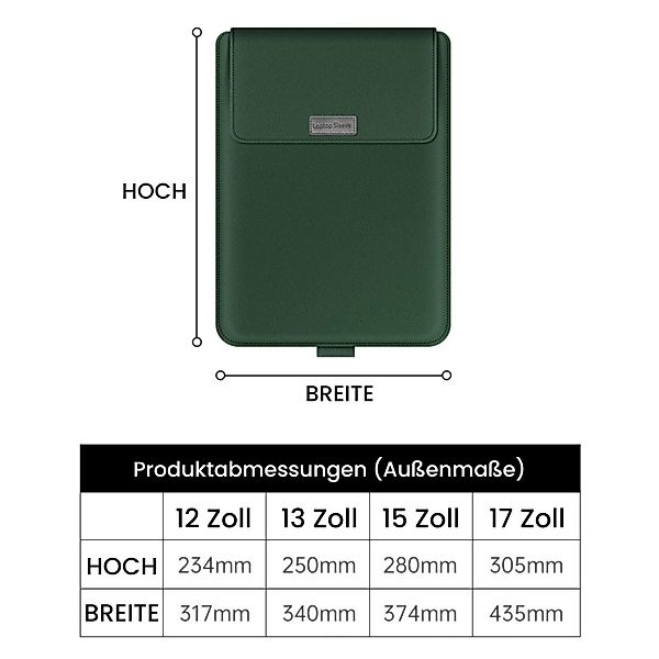 Refttenw Laptoptasche Laptop-Hülle mit klappbarem Ständer günstig online kaufen