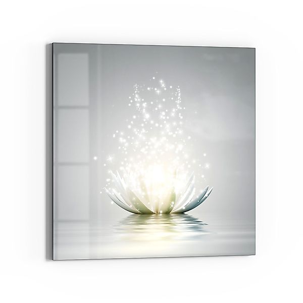DEQORI Glasbild 'Funkelnde Lotusblüte', 'Funkelnde Lotusblüte', günstig online kaufen