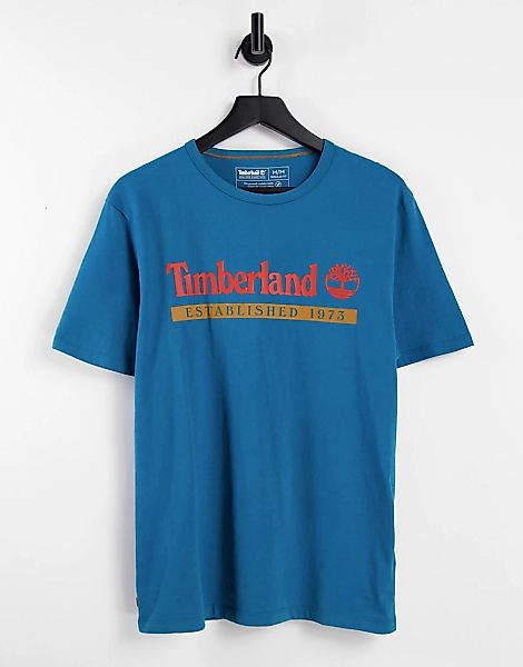 Timberland – Established 1973 – T-Shirt in Mittelblau günstig online kaufen