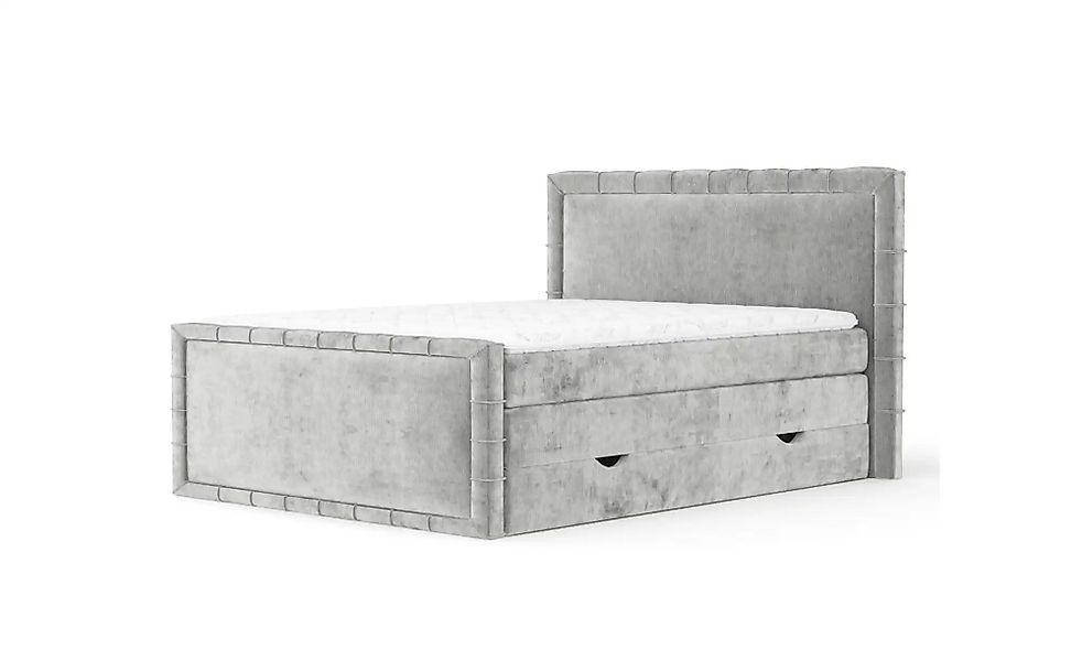 Boxspringbett mit Stauraum   ¦ grau ¦ Maße (cm): B: 207 H: 123 Betten > Kom günstig online kaufen