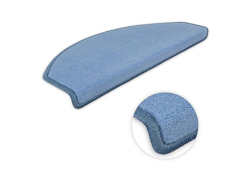 Metzker® Stufenmatte Stufenmatten Vorwerk Uni Halbrund Sparset Taubenblau 1 günstig online kaufen