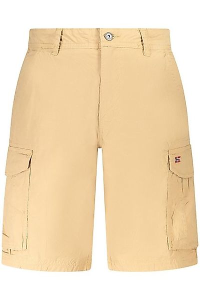 Napapijri 5-Pocket-Hose Bequeme Herren Bermuda Shorts Beige mit Cargotasche günstig online kaufen
