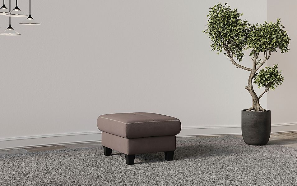 Places of Style Polsterhocker Varese, Kreuznaht günstig online kaufen