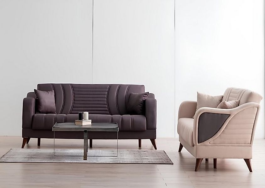 JVmoebel Sofa Gemütliche Sofagarnitur 3+3 Sitzer Komfortables Design für st günstig online kaufen