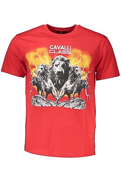 Cavalli Class T-Shirt Herren T-Shirt Rot: Regular Fit, Kurzarm, Rundhals günstig online kaufen