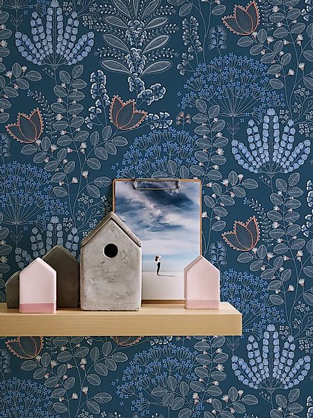 living walls Vliestapete Famous Garden Blumen-Tapete Mustertapete Blümchen günstig online kaufen