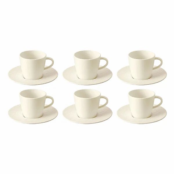 Villeroy & Boch Tasse »Kaffee Set Manufacture Rock 150 ml 6er Set weiß« günstig online kaufen
