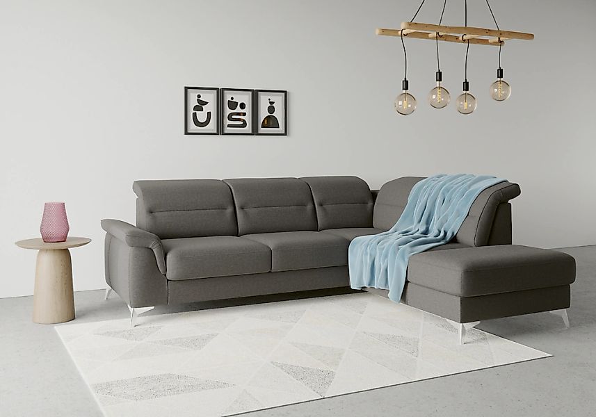 sit&more Ecksofa "Sinatra L-Form" mit Ottomane, optional mit Kopfteilverste günstig online kaufen