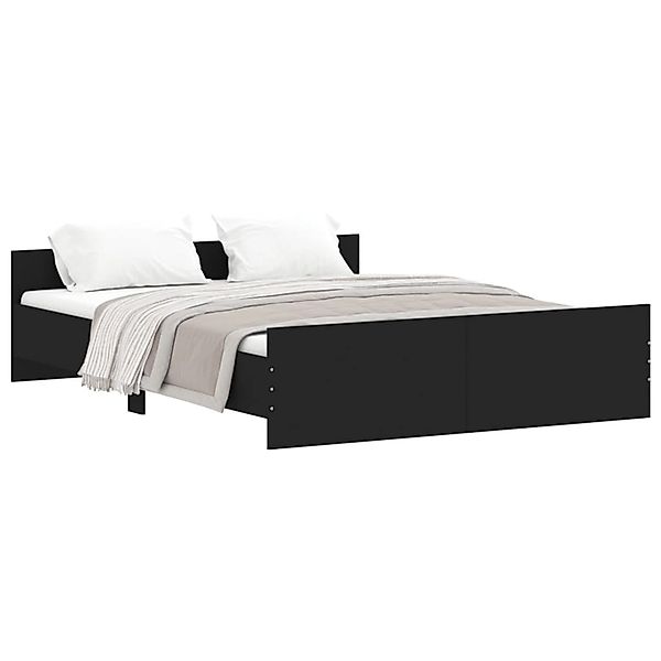 vidaXL Bettgestell mit Kopf- und Fußteil Schwarz 160x200 cm1899622 günstig online kaufen