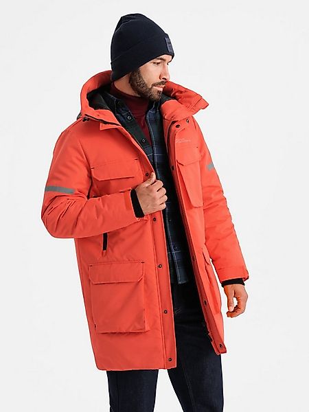 OMBRE Winterjacke Isolierte lange Jacke für Männer mit reflektierenden Elem günstig online kaufen