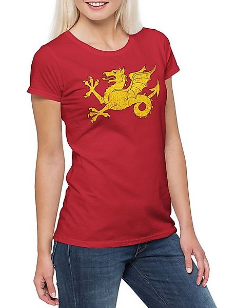 Urban Backwoods Print-Shirt Shire Flag Damen T-Shirt Fahne Flagge Banner Co günstig online kaufen