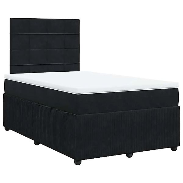 vidaXL Boxspringbett mit Matratze Schwarz 120x190 cm Samt 3294588 günstig online kaufen