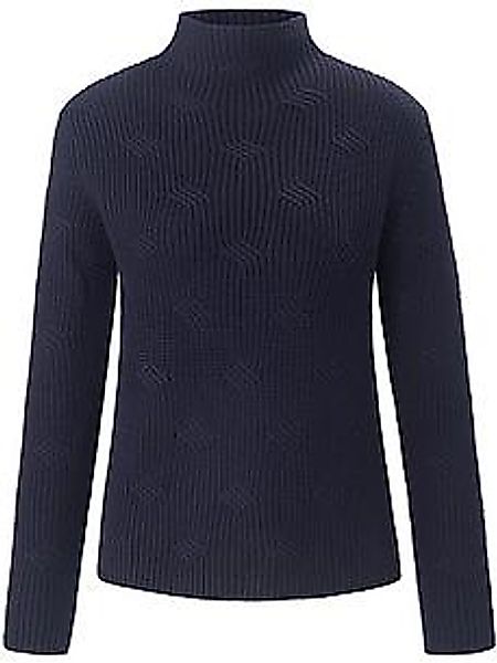 Pullover Stehbundkragen Peter Hahn blau günstig online kaufen