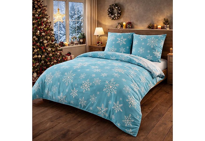 Buymax Bettwäsche, Biber, 3 teilig, 200x200 cm Flanell 100% Baumwolle Winte günstig online kaufen