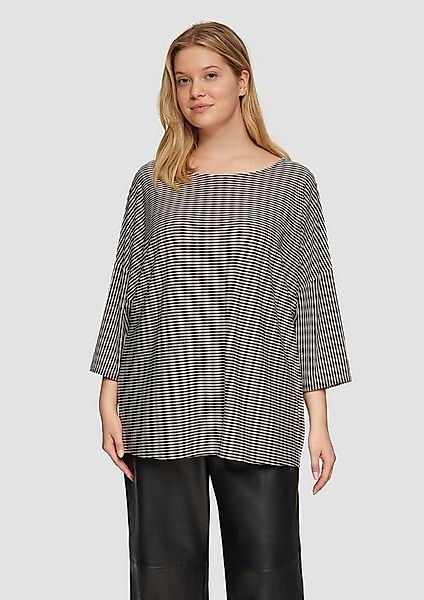 s.Oliver 3/4-Arm-Shirt T-Shirt Strukturiertes Shirt mit Fledermausärmeln günstig online kaufen