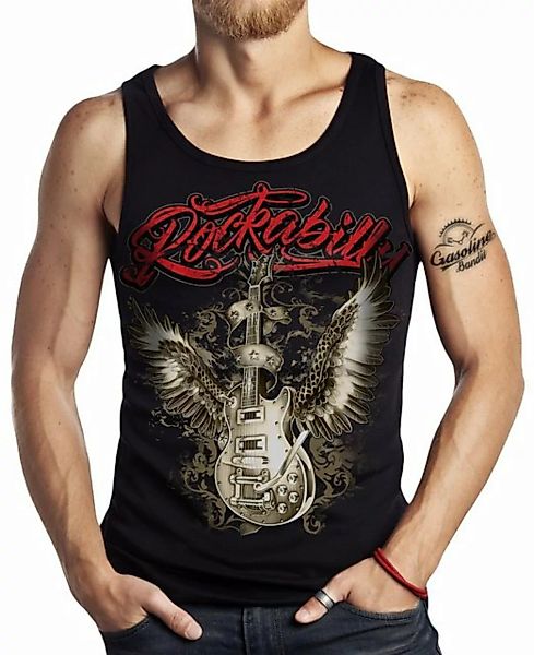 GASOLINE BANDIT® Tanktop Muskel-Shirt für Rockabilly Fans: Winged Guitar günstig online kaufen