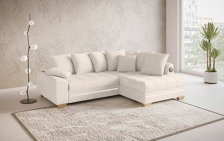 Mr. Couch Ecksofa »Nikita II, L-Form«, RGB-LED, Bluetooth-Soundsystem, wahl günstig online kaufen
