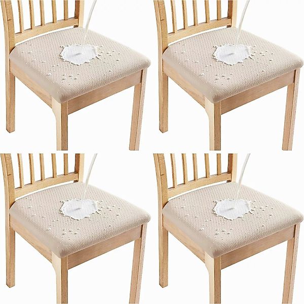 Refttenw Stuhlhusse Esszimmerstühle Sitzbezüge 4er Set, günstig online kaufen