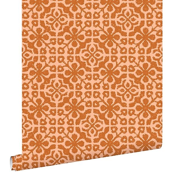 ESTAhome Tapete Abgenutzte Fliesen Orangebraun 50 X 900 Cm 131481 günstig online kaufen