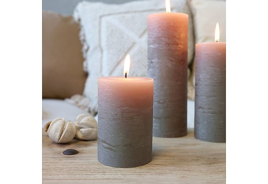 Chic Antique Rustic-Kerze Stumpenkerze Rustikale Kerze Macon Paraffin Linen günstig online kaufen