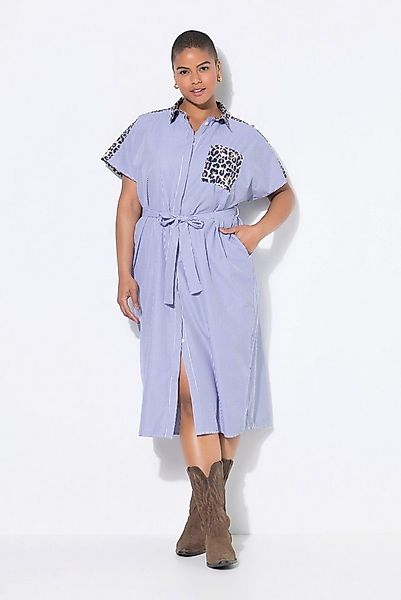 Studio Untold Hemdblusenkleid Hemdblusenkleid Oversize Shape Leo-Patch günstig online kaufen