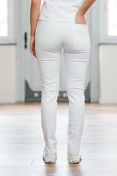 Damen Arzthose Stretch Hose "Aronia" Weiß/ Schneeweiß günstig online kaufen