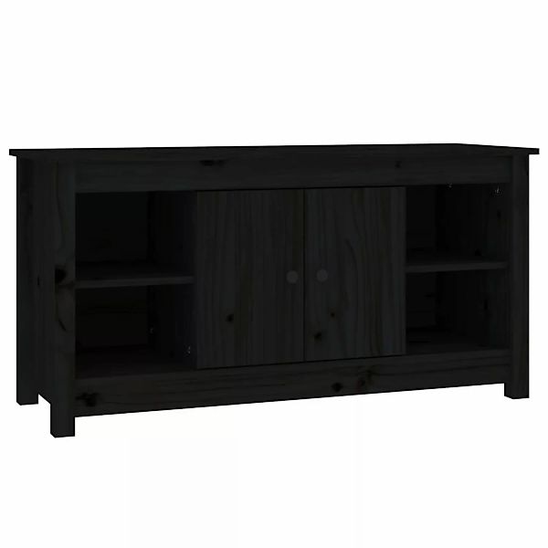 VidaXL TV-Schrank Schwarz 103x36,5x52 cm Massivholz Kiefür  Modell 1 günstig online kaufen