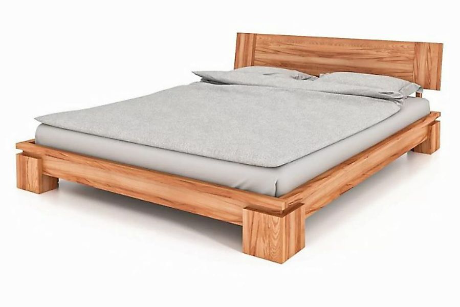 byoak Bett VINCI 120 x 190 aus Massivholz, mit Holzkopfteil, Naturgeölt günstig online kaufen