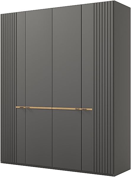 Musterring Drehtürenschrank »Isabelle« Lamellen in Korpusfarbe, Griffe in s günstig online kaufen