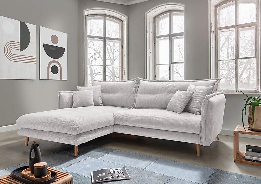 INOSIGN Ecksofa "Lazio modern und bequem, schmale Armlehnen, tolle Detailve günstig online kaufen