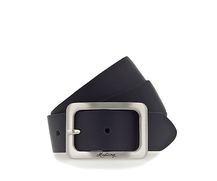 MUSTANG Ledergürtel Eckige, mattfarbene Schließe, 3,5 cm günstig online kaufen
