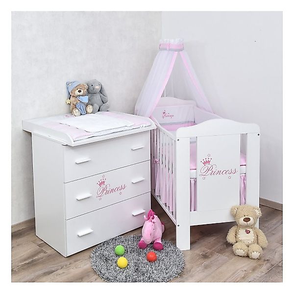 Baby-Delux Babyzimmer-Komplettset Babyzimmer Princess, (13-tlg), Babybett günstig online kaufen
