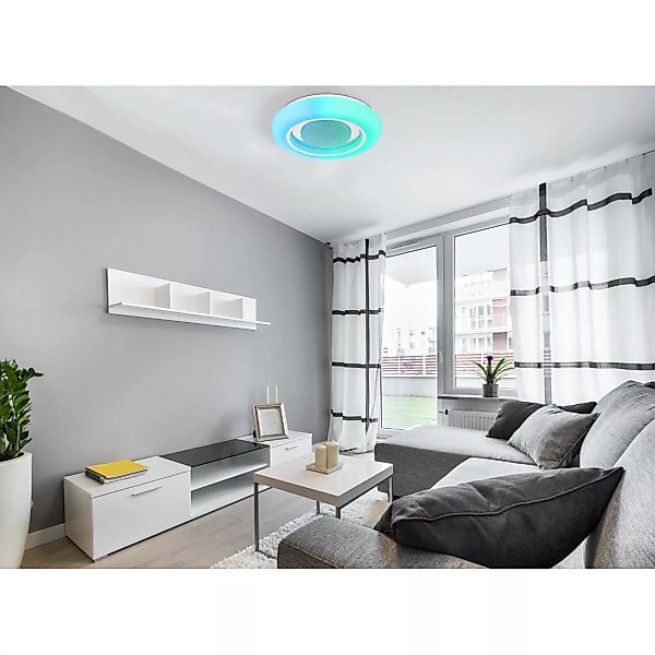 Globo LED-Deckenleuchte Burro 2-flammig Weiß 390 x 80 mm günstig online kaufen