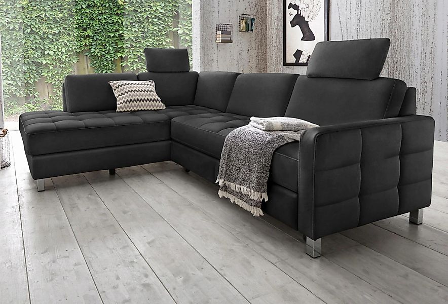 sit&more Ecksofa "Mailand L-Form, B: 250 cm" optional Bettfunktion günstig online kaufen