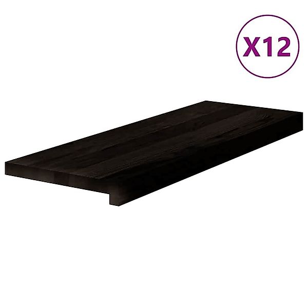 vidaXL Stufenmatte Treppenstufen 12 Stk. Dunkelbraun günstig online kaufen